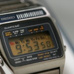 Seiko A159, view 3 Seiko A159 LCD closeup